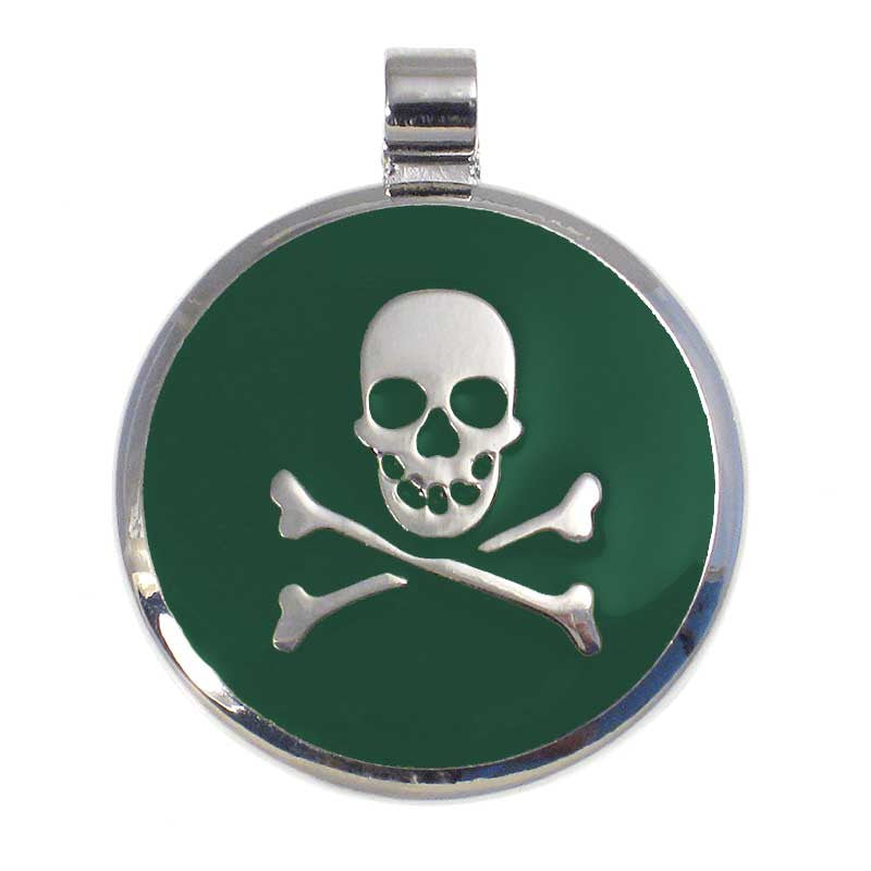 Skull and Crossbone Jewelry Tag, - Lucky Pet